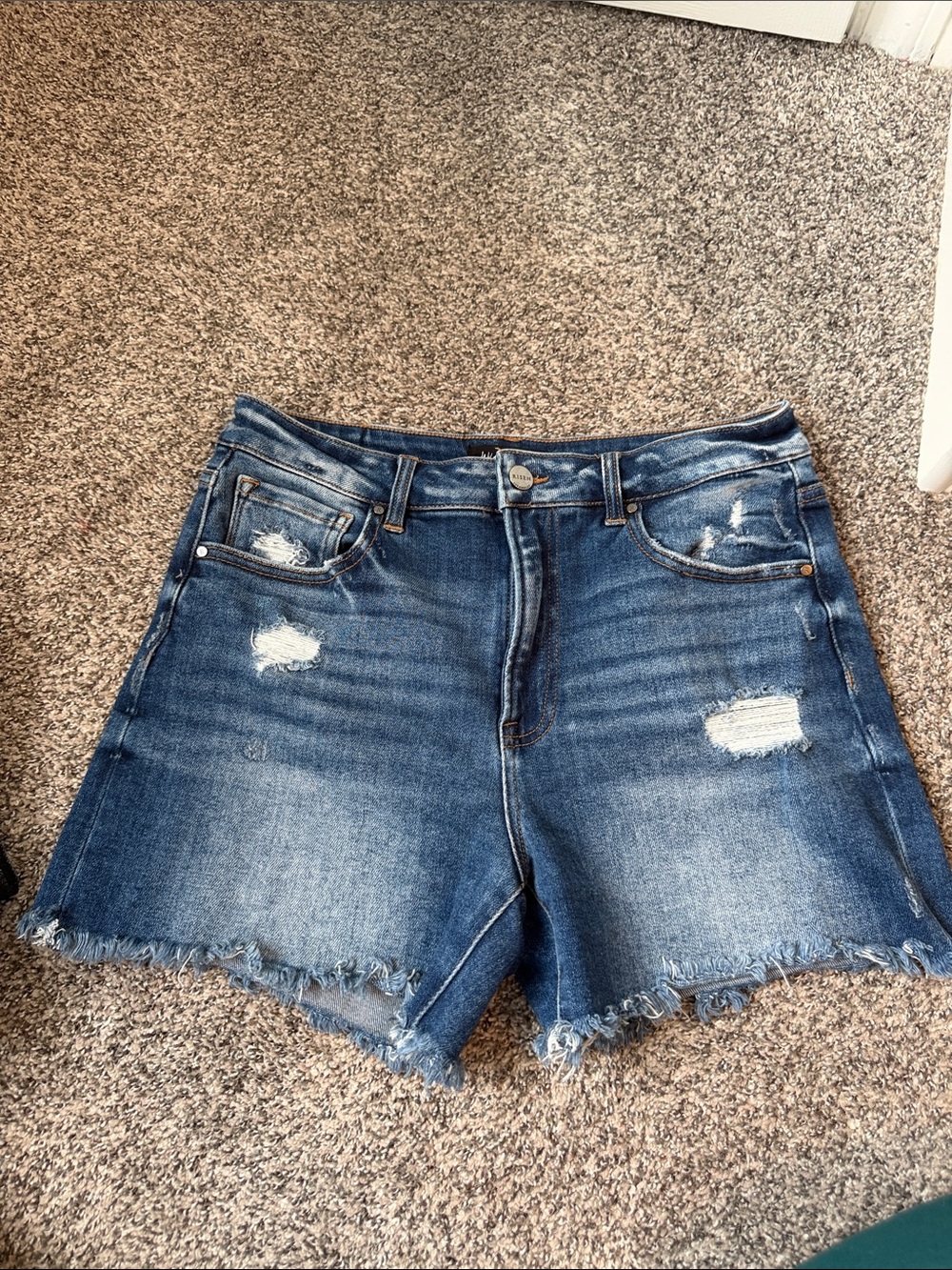 Women’s Nora Risen Shorts- Dark Wash- High Waisted